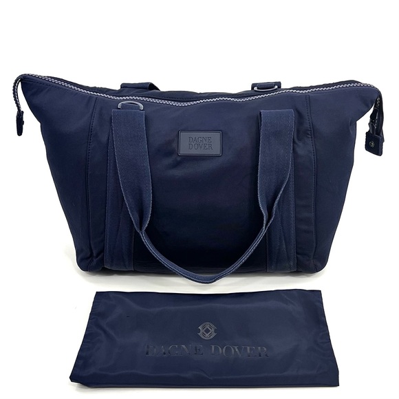 Dagne Dover Bags Dagne Dover Landon Dark Blue Vegan Carryall Duffle